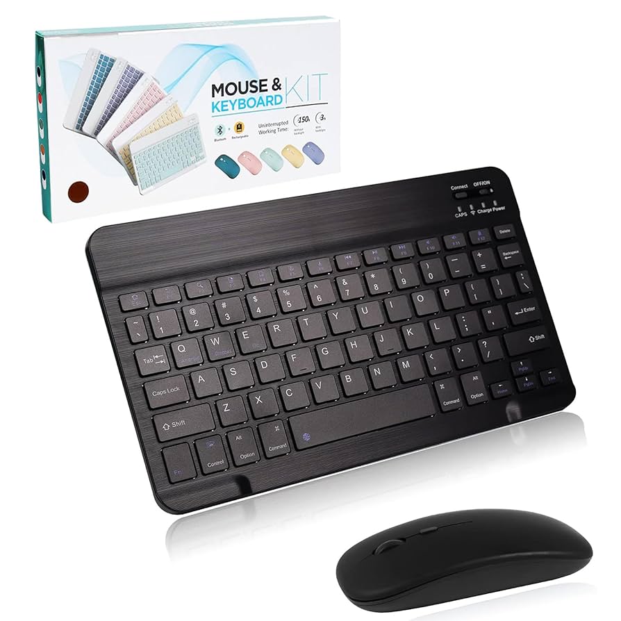 Teclado y mouse inalámbrico recargables, conexión bluetooth