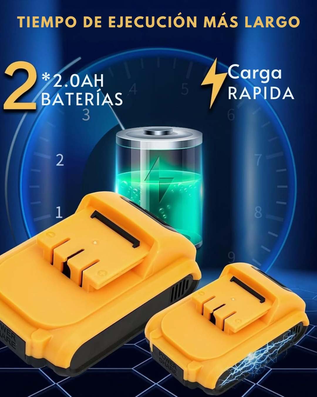 Kit de taladro 26PZ 2 batería de 21V (Ideal para cualquier tipo de trabajo)