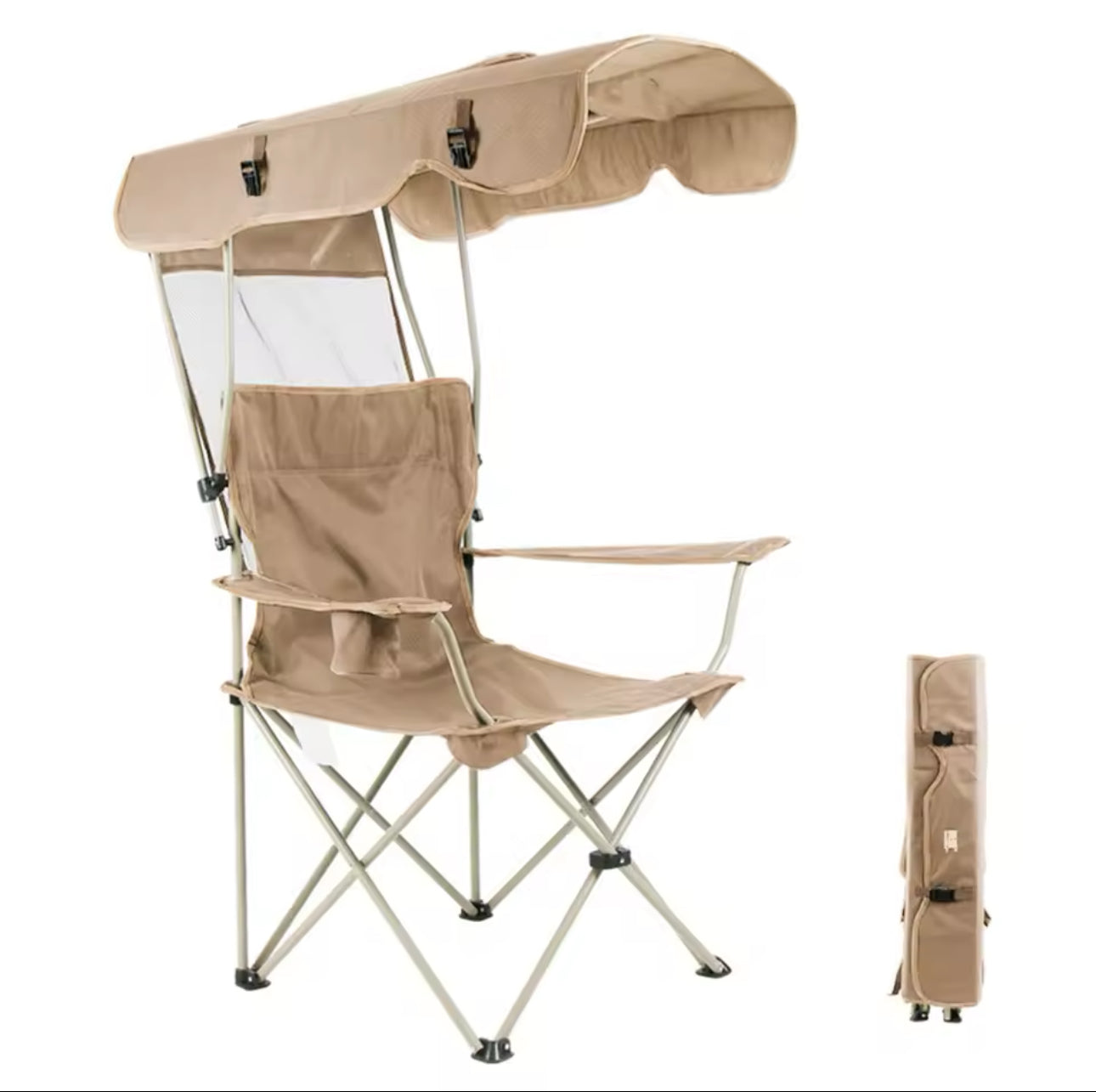 Silla playera con sombrilla