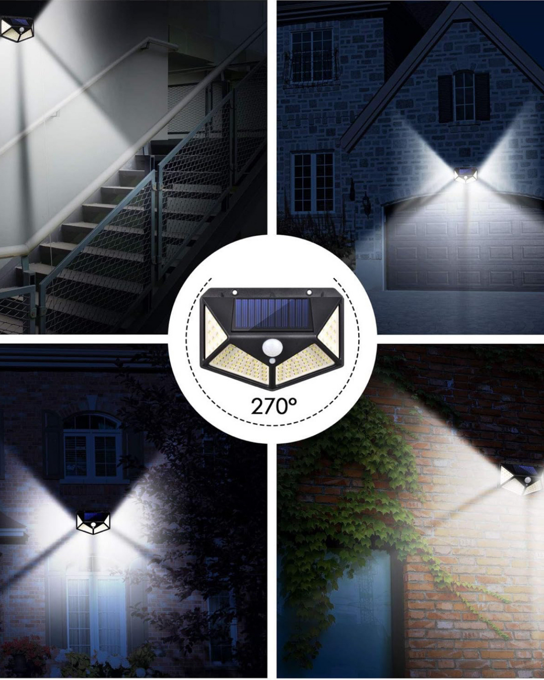 Lámpara led solar impermeable
