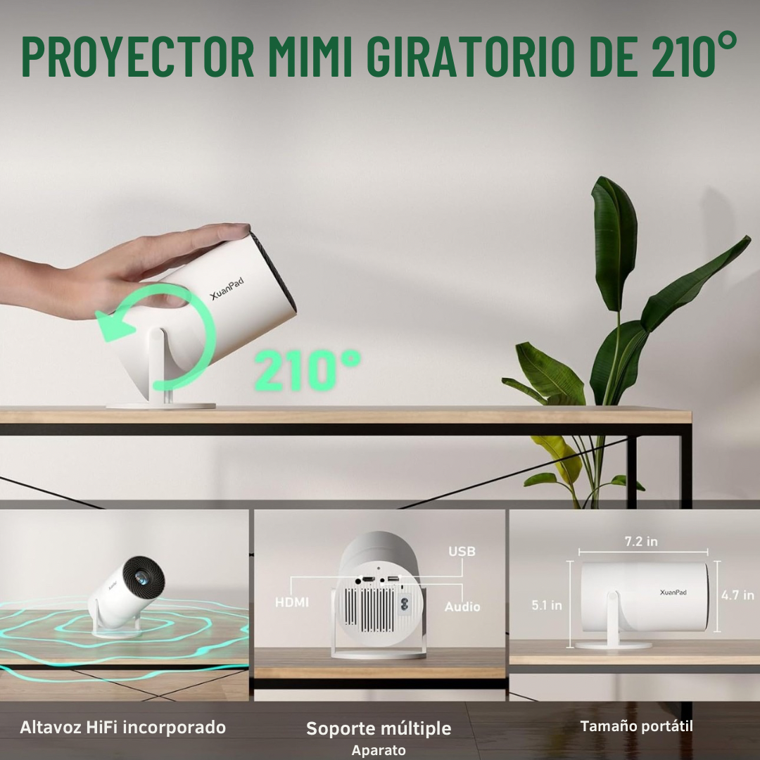 Proyector Android 11 4K 1280*720P Proyector HY300 Pro