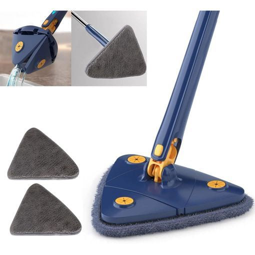 Trapeador EasyCleaner® triangular giratorio 360 grados.
