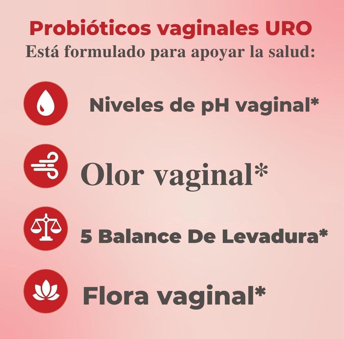 Probióticos vaginales
para un olor y un pH saludables*