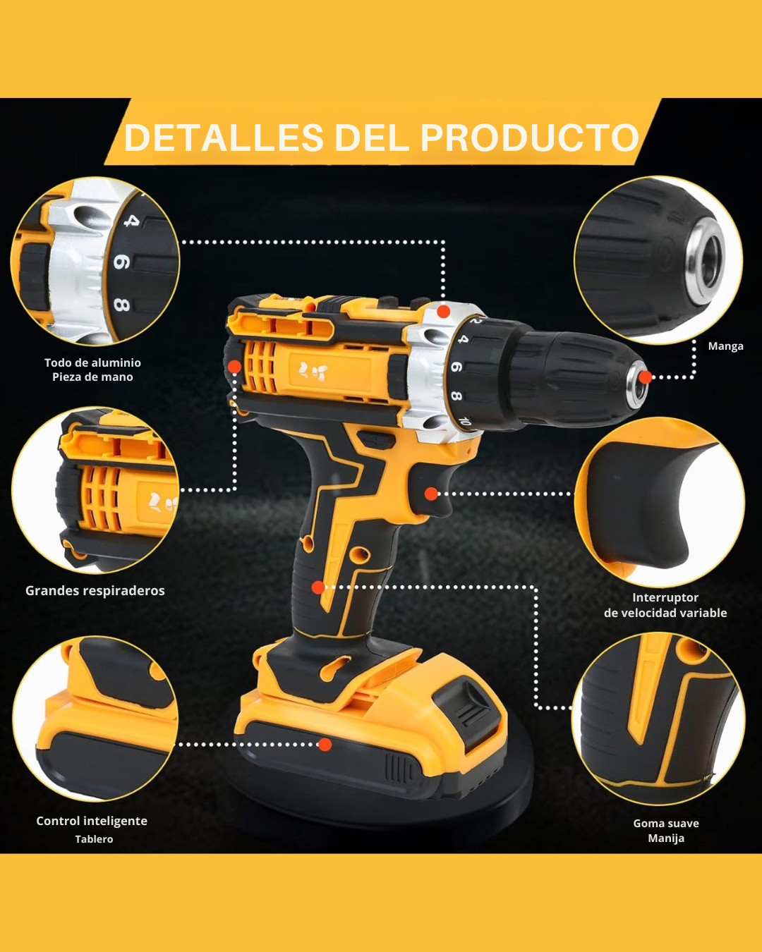 Kit de taladro 24pz 2 batería