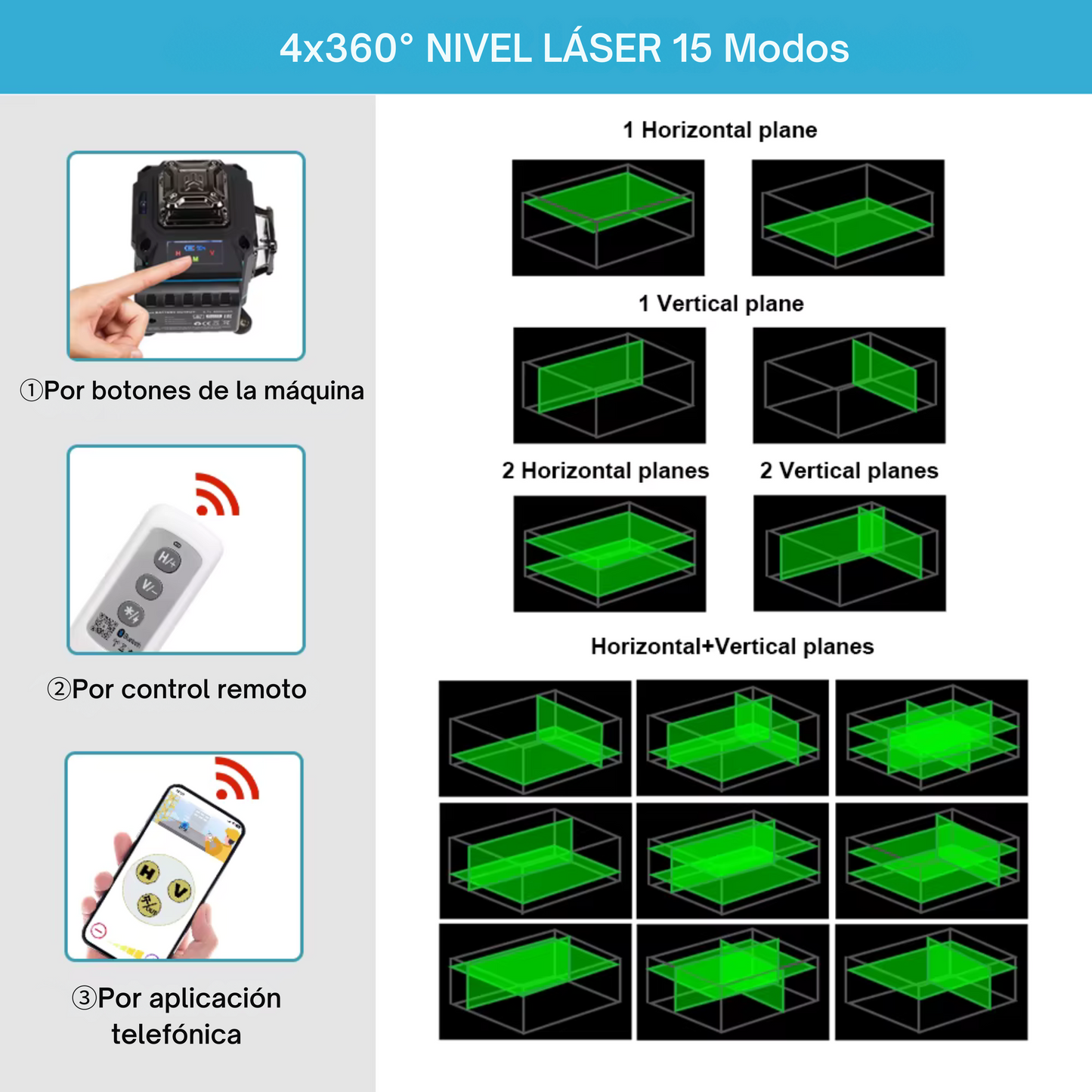 Nivel láser verde con pantalla de 16 líneas, 4D, 360 grados, KL4D-03G, batería de iones de litio de larga duración, trípode, control remoto, maletín