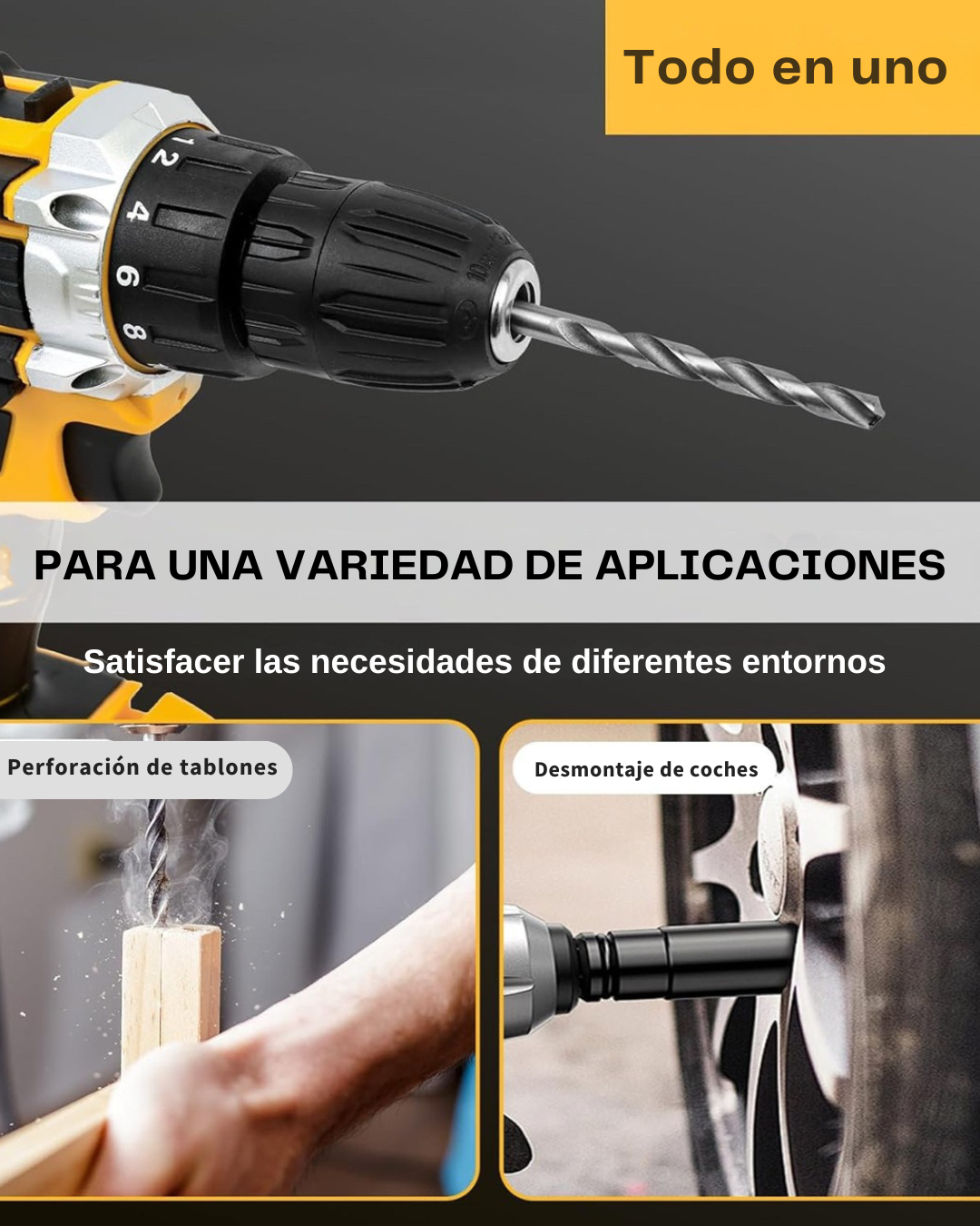 Kit de taladro 24pz 2 batería