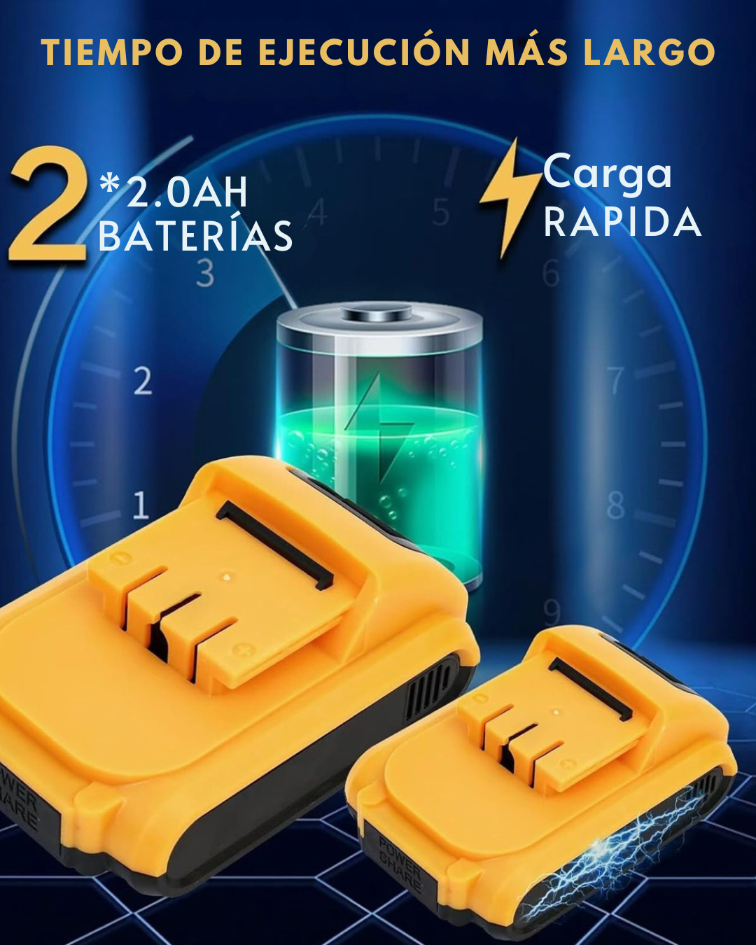 Kit de taladro 24pz 2 batería