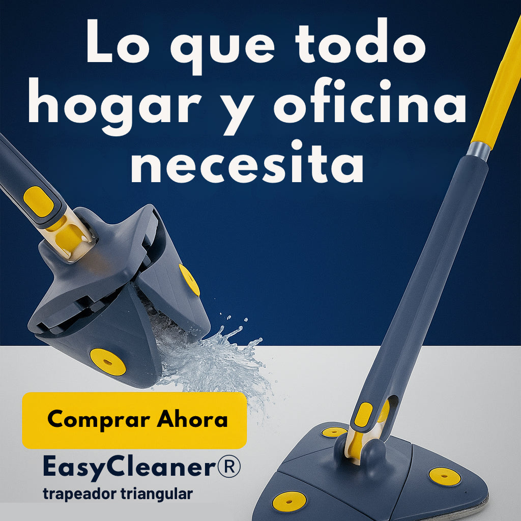 Trapeador EasyCleaner® triangular giratorio 360 grados.