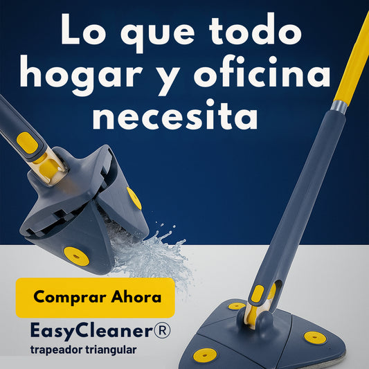 Trapeador EasyCleaner® triangular giratorio 360 grados.