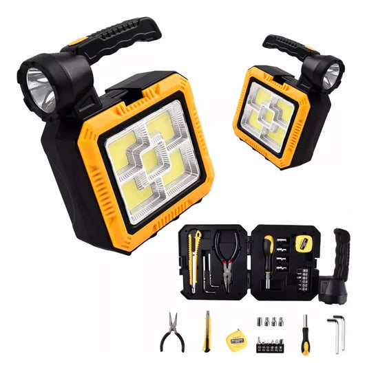 Linterna lámpara solar más kit de herramientas ideal para campamentos y emergencias