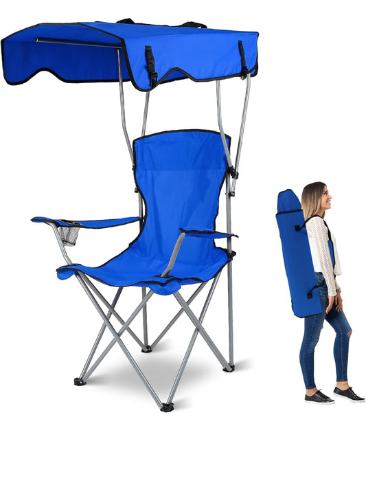 Silla playera con sombrilla