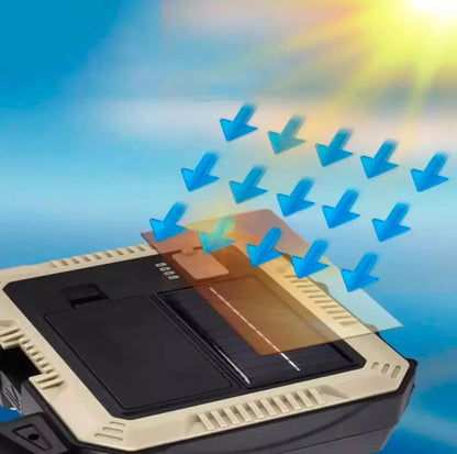 Linterna lámpara solar más kit de herramientas ideal para campamentos y emergencias
