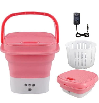 Lavadora portátil plegable perfecta para ropa pequeña diaria, ideal para actividades al aire libre, viajes en RV y vida en espacios pequeños.