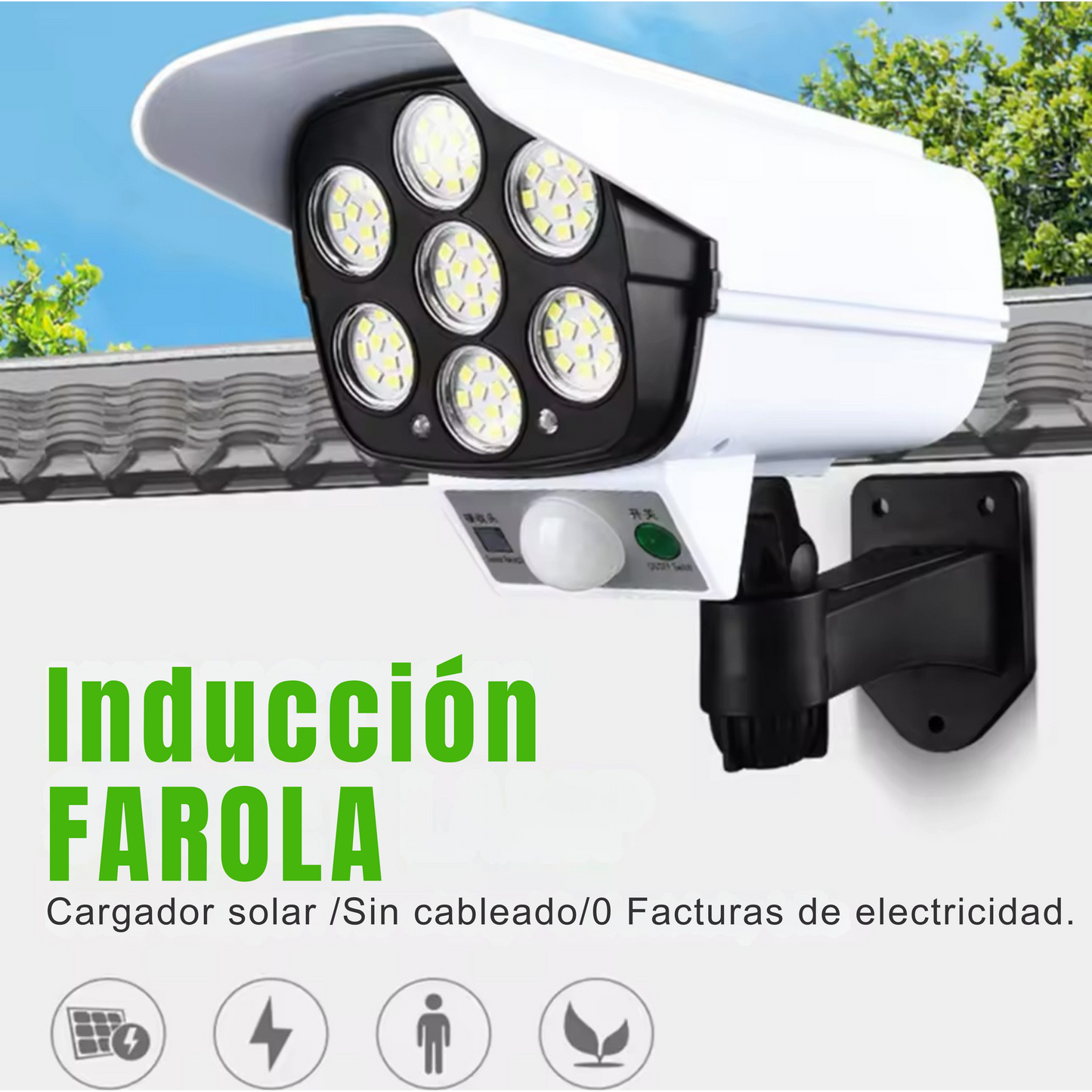 Lámpara solar con sensor (ideal para los apagones)