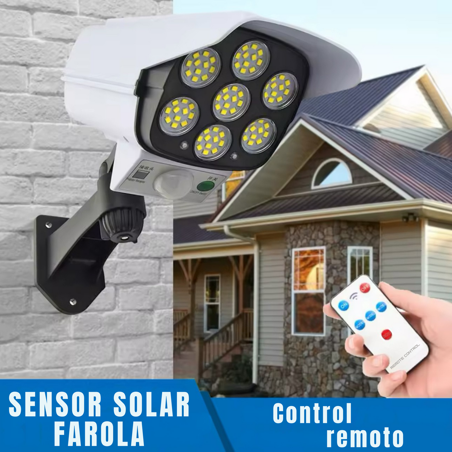 Lámpara solar con sensor (ideal para los apagones)