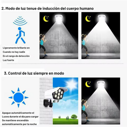 Lámpara solar con sensor (ideal para los apagones)