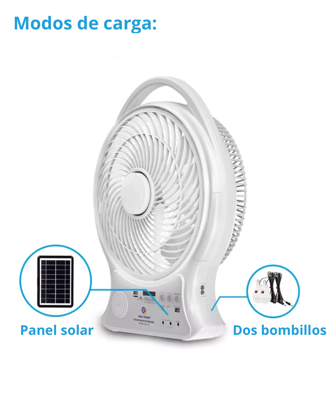 Abanico Solar Recargable