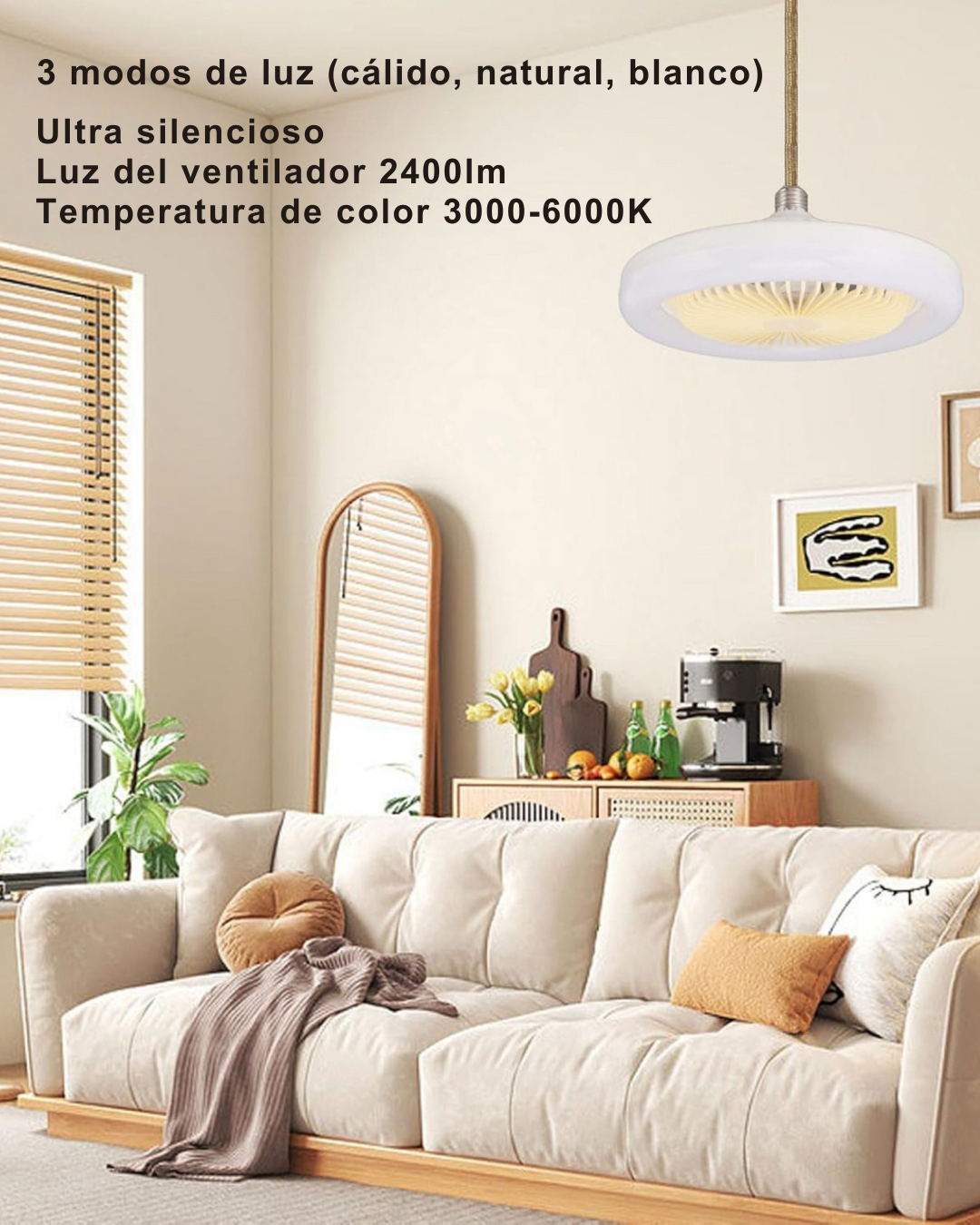 Abanico con led aromatizante