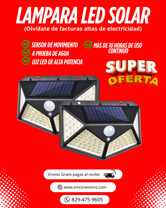 Lámpara led solar impermeable
