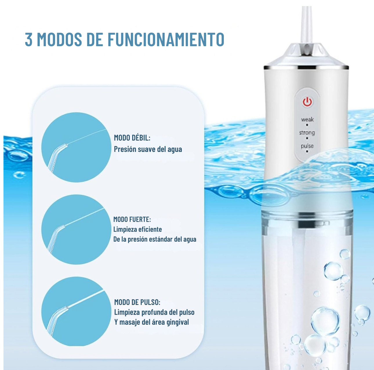 Irrigador dental ideal para una limpieza profunda, mal aliento y gingivitis