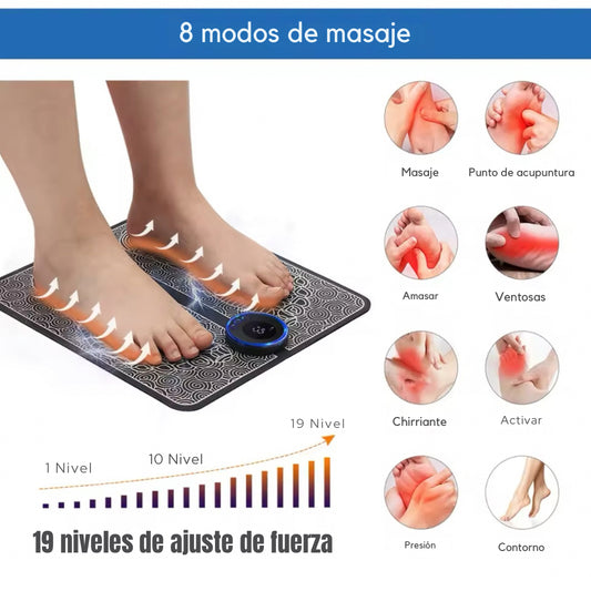 Alfombra Masajeadora para Pies – 8 Modos y 19 Niveles de Intensidad