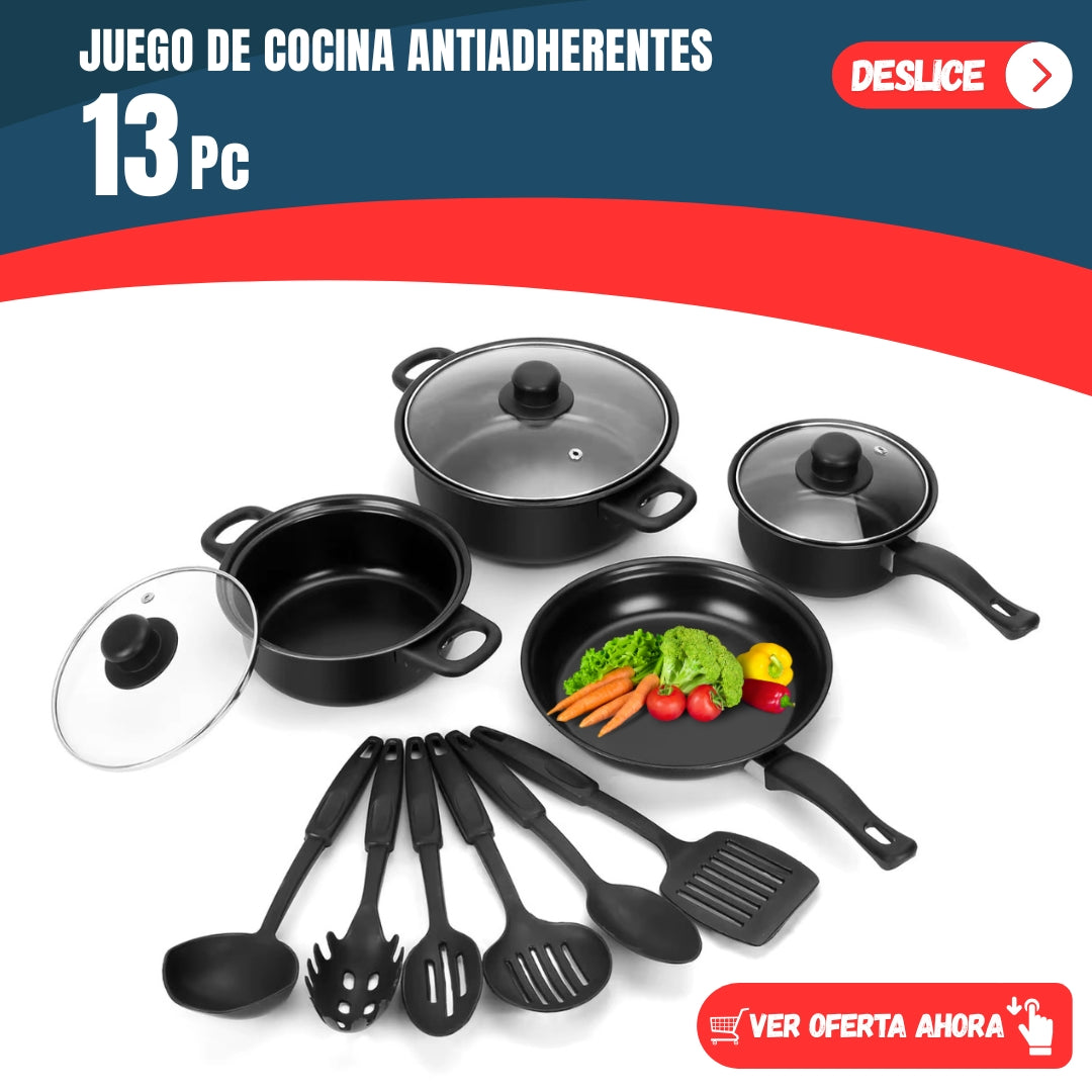 Kit de Cocina de 13 Piezas – ¡Todo lo que necesitas con -30% de descuento!
