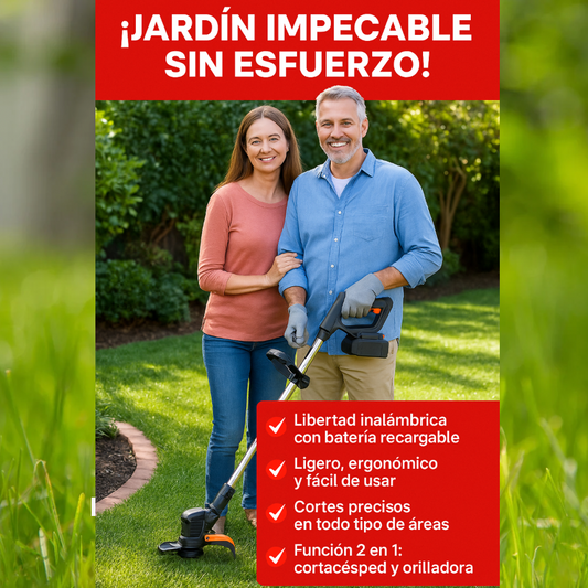 Cortacésped eléctrico poda tu jardín con un profesional