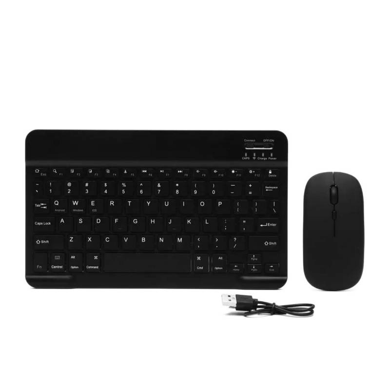 Teclado y mouse inalámbrico recargables, conexión bluetooth